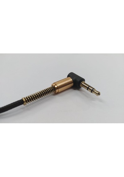 3.5 Mm Stereo Kulaklık Çoklayıcı Metal Uç Kablo - 90 Derece - Sar