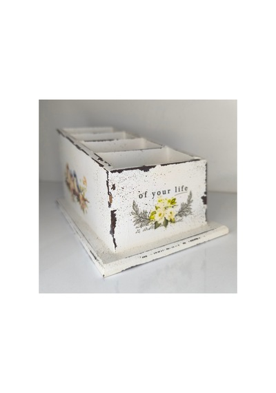 Kumandalık Düzenleyici 25cm 13cm 13cm Orta Sehpa Dekoru Ev Dekorasyon Ürünleri Beyaz - 909307127