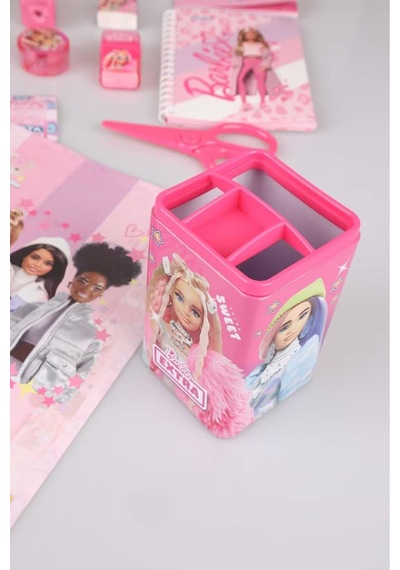 Barbie Lisanslı 21 Parça Okul Ve Kırtasiye Seti, Pembe