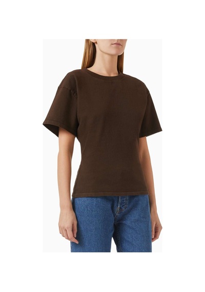 Banana Cici Eero Cinched T-shirt - Beyaz - Pamuklu Premium Kumaş İle Şık Tasarım Kahverengi