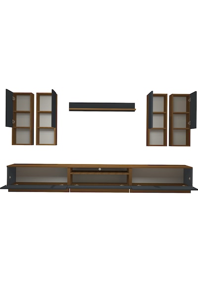 Decoraktiv Trendstyle 8da Mdf Tv Ünitesi Tv Sehpası Ceviz - Antrasit