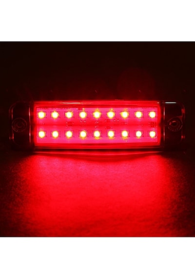 Ahmet Otomotiv 10 Adet Çift Sıra Parmak Led Kırmızı Renk 10cm 16 Led