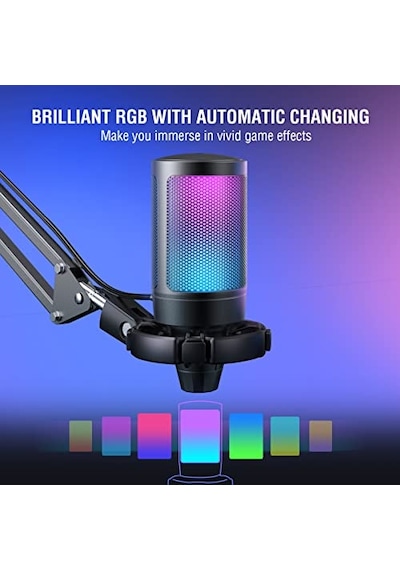 Ampligame A6t Twitch - Youtuber - Gamer - Tiktok - Yayıncı Usb Mikrofon Seti Siyah
