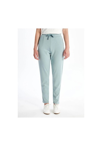 LC Waikiki Lcw Everyday Yeşil Kadın Beli Lastikli Düz Eşofman Altı Dull Green
