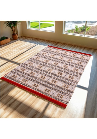 Bigghome Çift Taraflı Kilim, Makinede Yıkanabilir, Modern Desenli, 80 150 Cm, Sa25ba