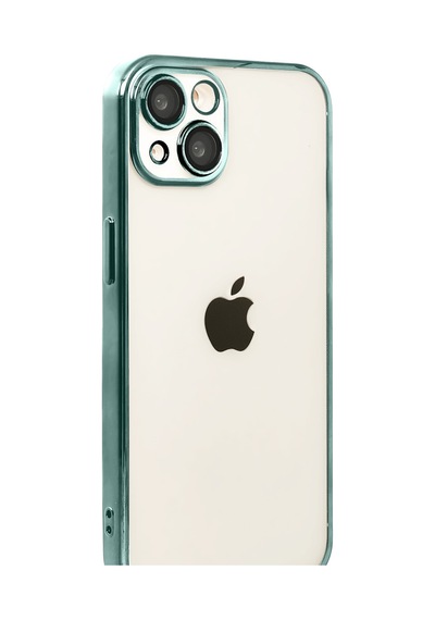 Apple iPhone  Uyumlu,  15 Razer Lensli Silikon - Yeşil
