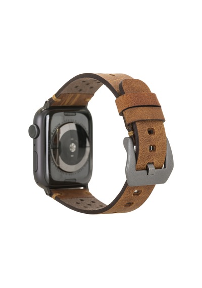 Apple Watch Uyumlu Deri Kordon Vigo 42-44-45mm G19 Taba Diğer
