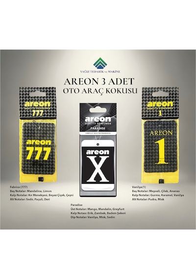 Areon 3 Adet Oto Araç Kokusu Seti 005