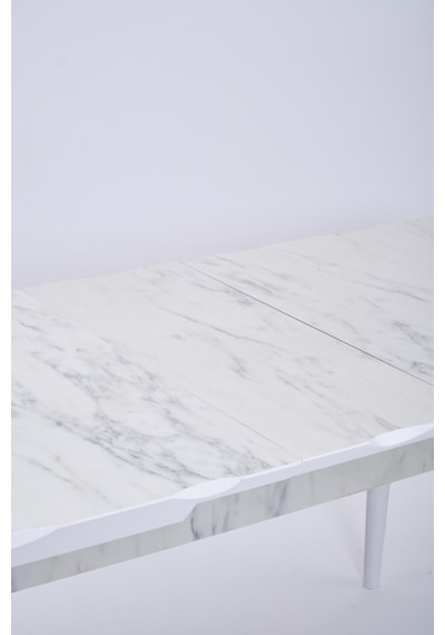 Yakamoz Polo Mdf Lak Panel Mutfak Masa Sandalye Takımı 80x130 beyaz