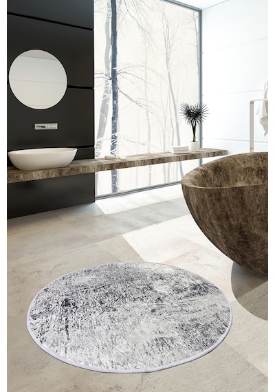 Evıdence Djt Çap 140 Cm Banyo Halısı, Paspas Çok Renkli