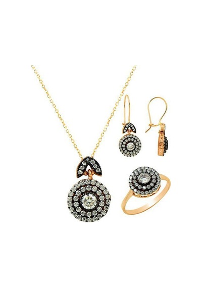 Üçlü Set Beyaz Rose 9,26 Gram 14 Ayar Altın