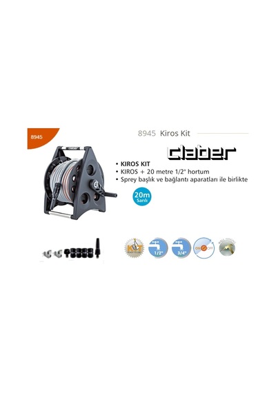 Claber 8945 Kiros Kit Hortum Makarası
