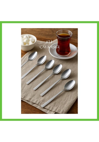 Bezos Paslanmaz Çelik 6 Lı Çay Kaşığı Seti Dmc