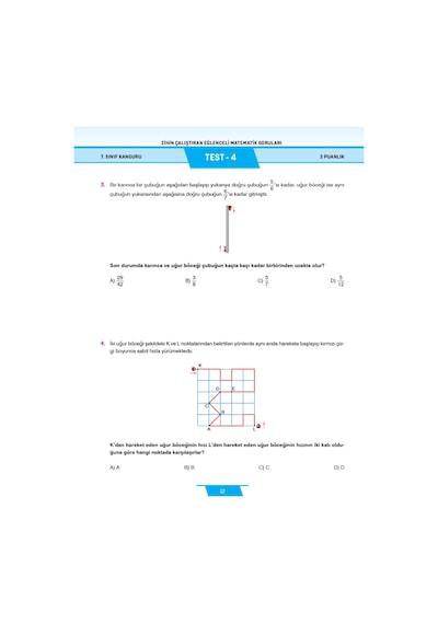 7. Sınıf Zihin Çalıştıran Eğlenceli Kanguru Matematik Soruları
