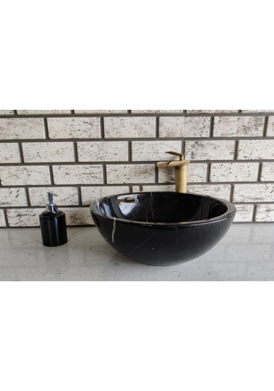Toros Siyahı Çanak Mermer Lavabo