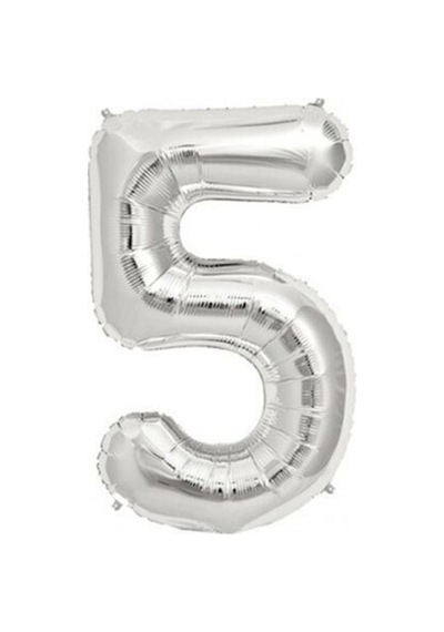 Ikm Rakam Balon Gümüş-5 1 Adet