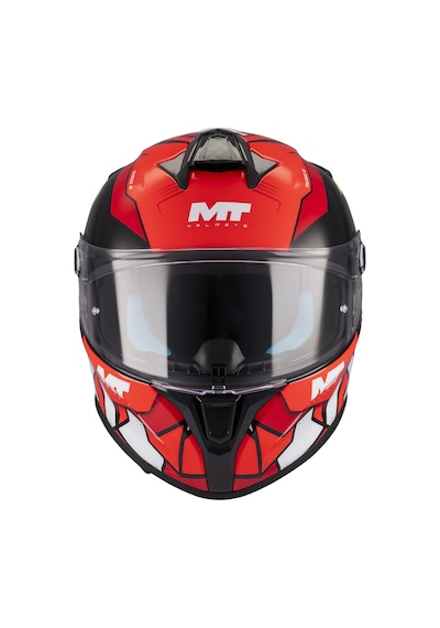 Mt Helmets Targo S Piqueras B5 Kapalı Kask Kırmızı - Siyah