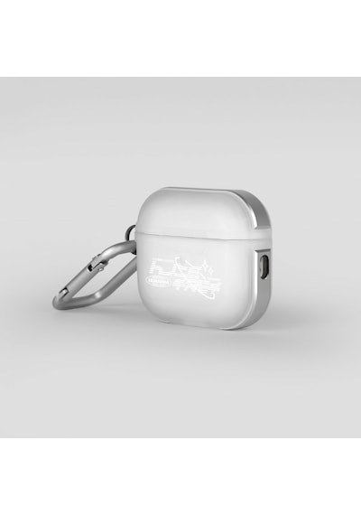 Apple Uyumlu AirPods Pro 2 Kılıf Skinarma Transparan Mat Tasarım Kinzoku Kılıf Beyaz