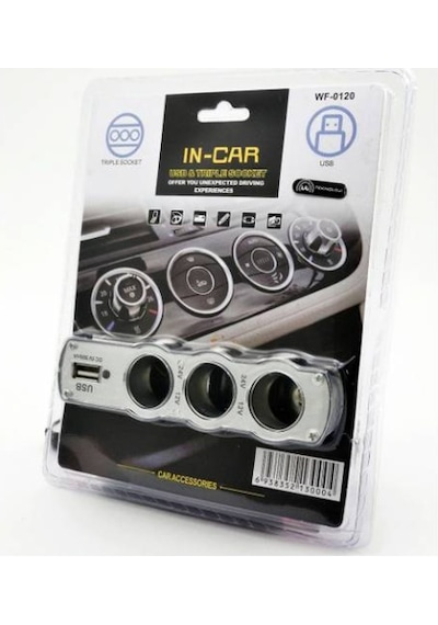 Araç Çakmaklık Çoğaltıcı Usb Araba Çakmak Soket Çoklayıcı Şarj