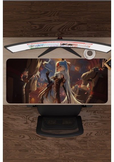 Ningguang Genshin Impact Anime Oyuncu V4 - 90x40 Xxl Gaming Mouse Pad Fare Altlığı