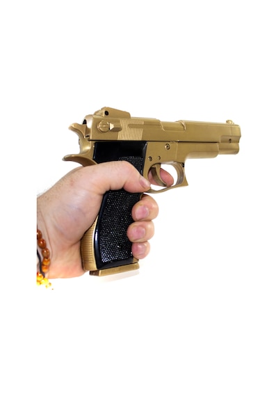 Boncuk Atan Silah Gold Colt Twın Eagle 22 Cm 300 Adet Mermi
