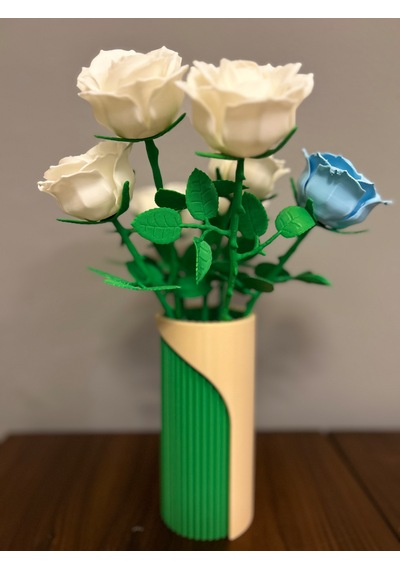 Vazo Dekoratif 3d Yeşil -ten Rengi