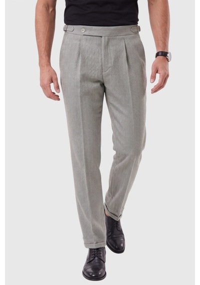 Rizzup Erkek Haki Safari Ceketli Slim Fit 2'li Takım Elbise Pileli Duble Paça Pantolon 2600723 Rizzup Erkek Haki Safari Ceketli Slim Fit 2'li Takım Elbise Pileli Duble Paça Pantolon 2600723