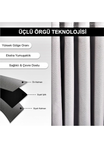 Demirhan Perde Blackout Karartma Perde - Antrasit