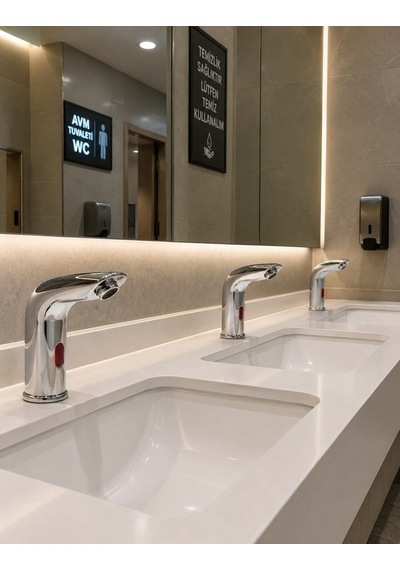 Perla Tek Su Fotoselli Krom Lavabo Bataryası Acar 01.02.208 Altın