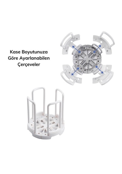 Tabak Bardak Kase Standı Bulaşık Kurutma Tutucu Mutfak Düzenleyici Organizatör 5324 19 x 7 CM