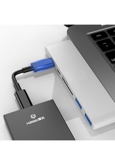 Ally 6 In1 Usb-c Hub Daul Usb 3.0 Type-c Sarj Kart Reader Çogaltici Hub