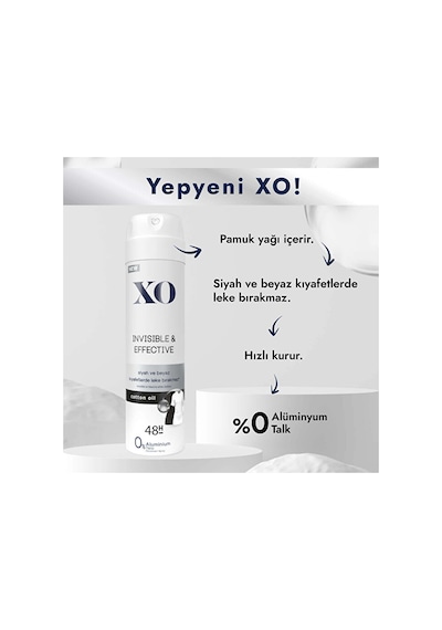 Xo Deodorant 150ml Women-kadın Invisible & Effective 6 Lı Set