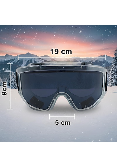 2 Adet Kayak Gözlüğü Füme Ventilli Güneş Kar Koruyucu Gözlük Uv Korumalı Snowboard Glasses Gözlük Füme