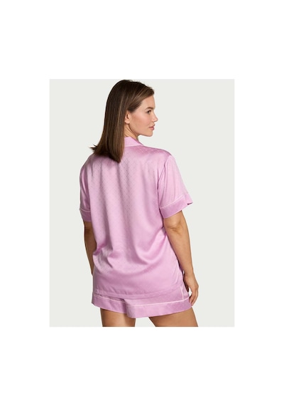 Victoria's Secret Glazed Saten Kalpli Kısa Pijama Takımı Lila