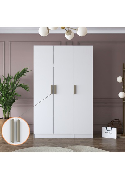 Rani Ba155 Gardırop Elbise Dolabı 3 Kapaklı 2 Çekmeceli 7 Raflı Askılı Modüler Dolap Beyaz Rani Ba155 Gardırop Elbise Dolabı 3 Kapaklı 2 Çekmeceli 7 Raflı Askılı Modüler Dolap Beyaz