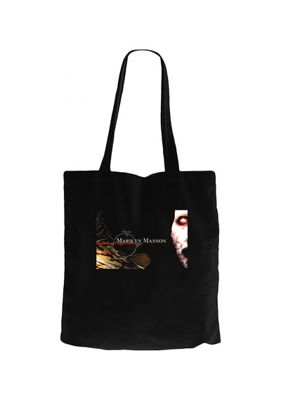Marilyn Manson Antichrist Superstar Siyah Kanvas Bez Çanta Siyah