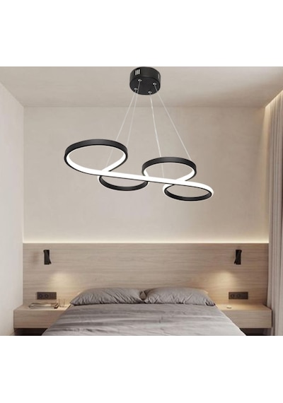 Tt025-Sy Tt Aydınlatma Yılan Modeli Mat Siyah Led Avize