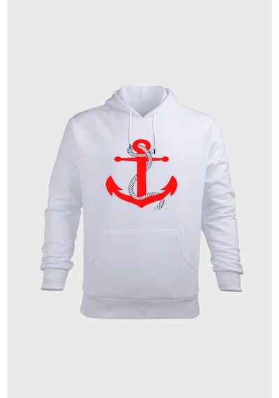 Efluce Erkek Kapüşonlu Sweatshirt, Gemi Çapası