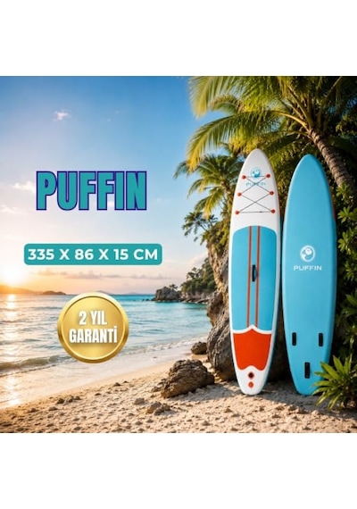 Savaboards Puffin Paddle Board Şişme Stand Up Paddle Board Sup Seti 335x86x15 Cm Başlangıç Ve Orta Seviye Deniz, Göl Ve Akarsu Kullanımı
