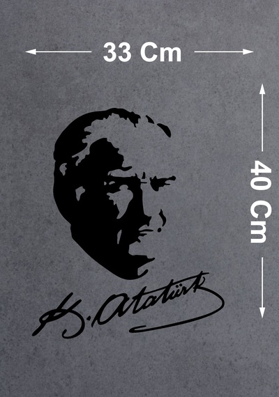 Sticker Dizayn Atatürk Silüeti Ve İmza Sticker - Mustafa Kemal Atatürk Başbuğ İmza Sticker - Araba Oto Motosiklet Karavan Cam Sticker - 00391 40x33 Cm Sticker Dizayn Atatürk Silüeti Ve İmza Sticker - Mustafa Kemal Atatürk Başbuğ İmza Sticker - Araba Oto Motosiklet Karavan Cam Sticker - 00391 40x33 Cm