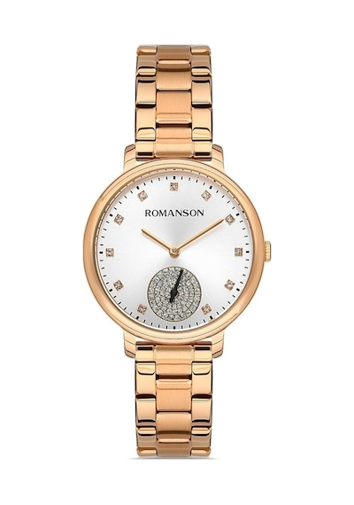 Romanson Rm9a14llrras6r Çelik Kordon Alttan Saniyeli Rose Gold Renk Taşlı Kadın Kol Saati