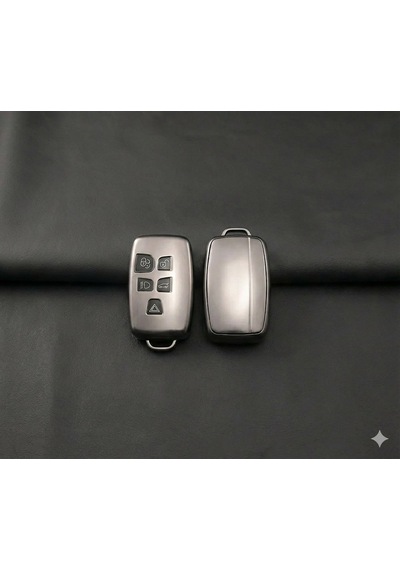 Land Rover Range Rover 2010-2018 Uyumlu Smart 3 Buton Silikon Oto Anahtar Kumanda Kabı Kılıf Gri
