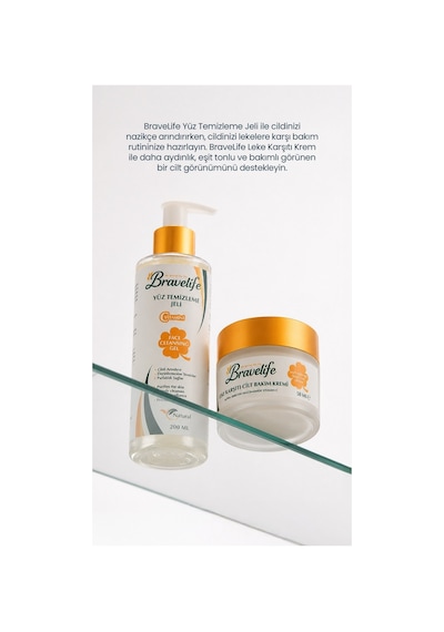 Bravelife C Vitamini Yüz Temizleme Jeli Ve Leke Karşıtı Cilt Bakım Kremi 2 Li Set