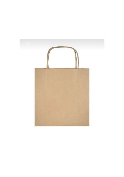 Kraft Kağıt Çanta 25 Li Paket 24x18x8 Cm Kağıt Burgu Saplı Butik Kermes Hediyelik Kullanım