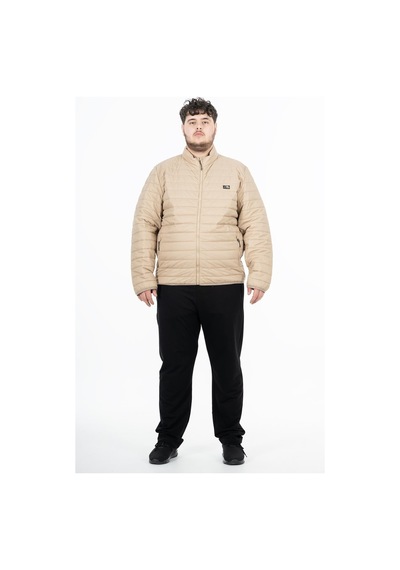 Maraton Sportswear Büyük Beden Erkek Dik Yaka Takma Kol Basic Açık Vizon Mont 22311-açık Vizon Açık Vizon