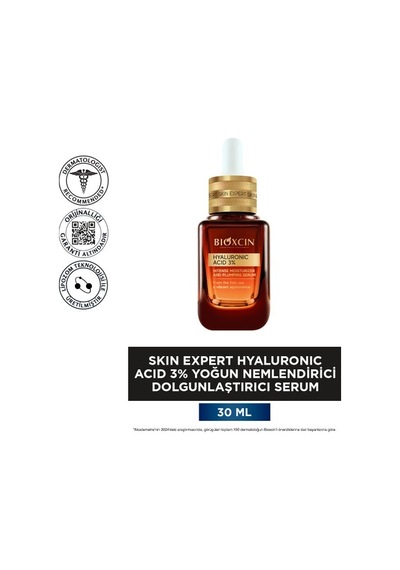 Bioxcin Hyaluronic Acid %3 Yoğun Nemlendirici Dolgunlaştırıcı Serum 30 Ml