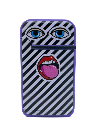 Zengaz Cool Tasarım Jet Alev Çakmak - Happy Mouth Mor
