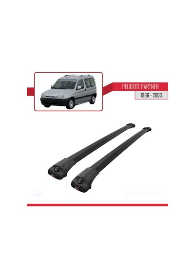 Peugeot Partner 1996-2003 Arası İle Uyumlu Ace-1 Ara Atkı Tavan Barı Siyah