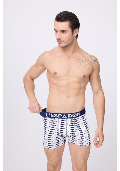 L'espadon Maritime Elite Erkek Boxer Şort -3094 Beyaz