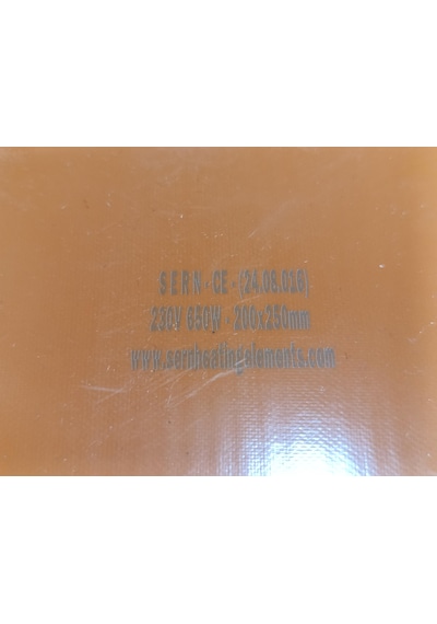 Sern Esnek Silikon Açık Büfe 25x20cm Yapışkanlı Termikli Isıtıcı Rezistans 650w R1035